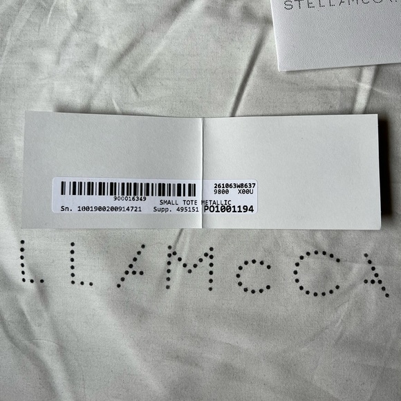 NWT + Dust Bag - Stella McCartney Metallic Raffia Small Falabella Tote - Picture 14 of 16